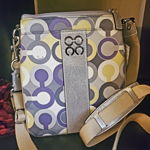 COACH satin crossbody - Picture 1 of 2